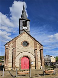 L\'�glise Saint-Aubin<br>Saint-Aubin-Epinay